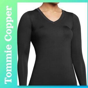NWT Tommie Copper Women's Compression Top Long Sleeve V-Neck